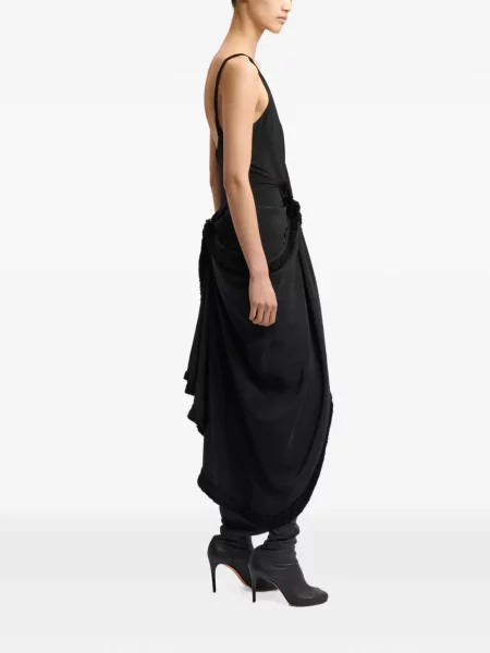 Rochie midi 16arlington cu franjuri negru