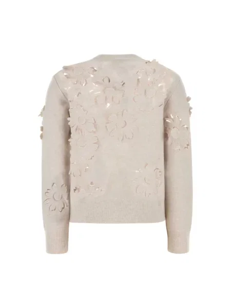 Sweter Burberry wełniany beżowy