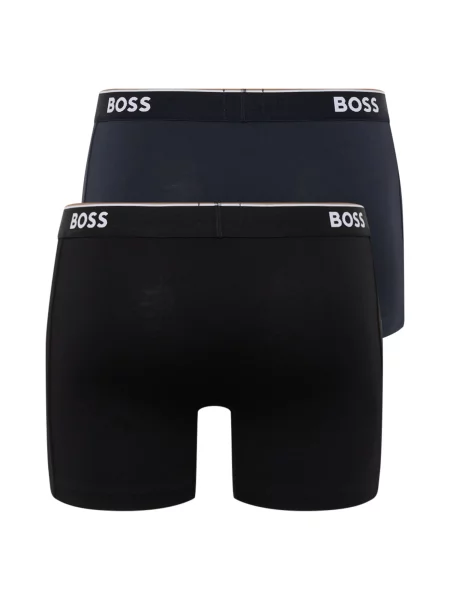 BOSS Boxerky Power béžová / námornícka modrá biela