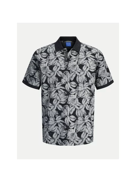 Jack&Jones Поло Split Regular Fit чорний
