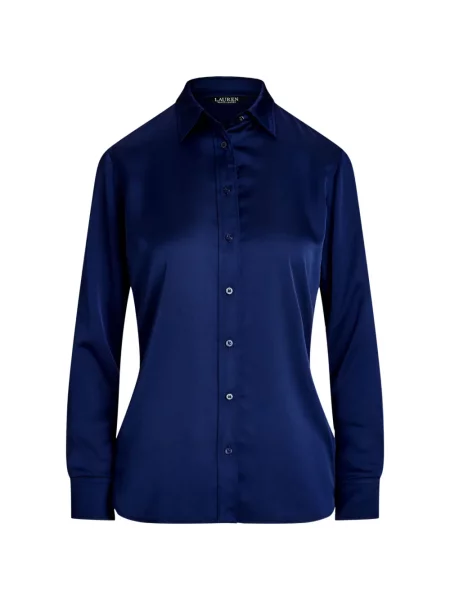 Cămașă Lauren Ralph Lauren lungă albastru