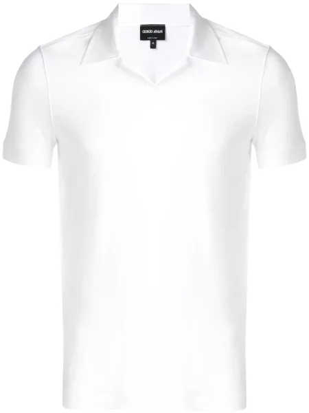 Tricou polo Giorgio Armani alb