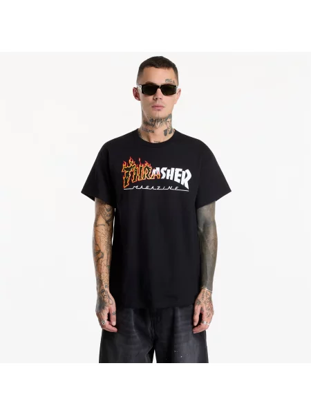 Tricou Thrasher Ignite T-shirt Black S negru