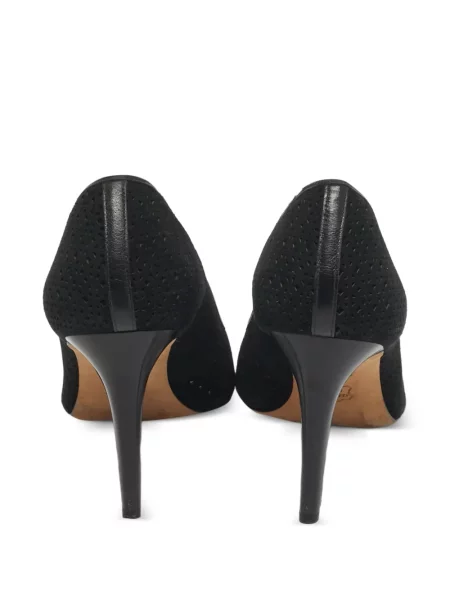 Pantofi cu toc Tory Burch din piele de căprioară negru