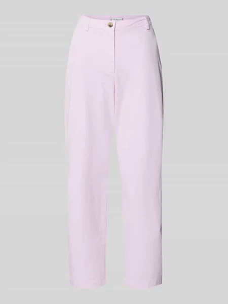 Chinos o kroju slim fit z mieszanki bawełny Tommy Hilfiger różowe