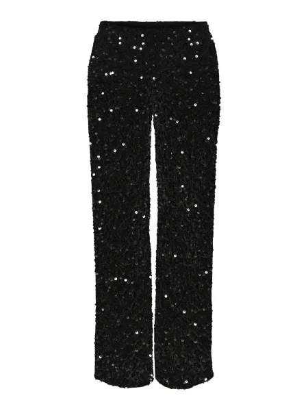 PIECES Hlače PCKAM' crna