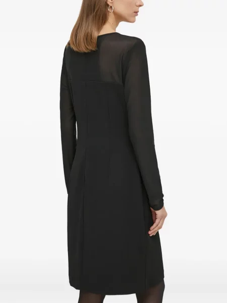 Rochie maxi Dkny lungă de costum negru