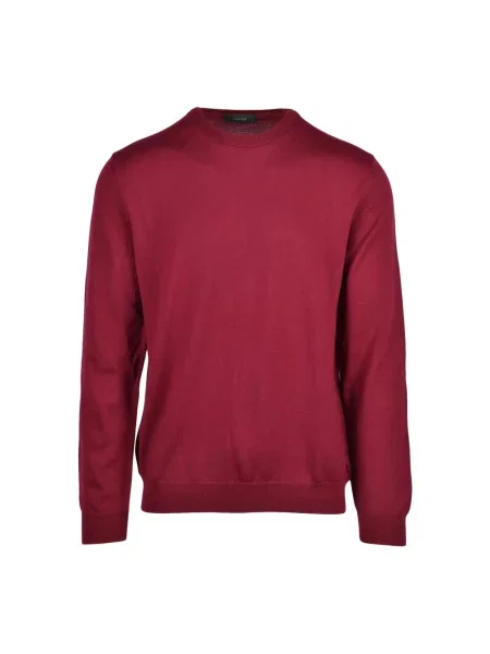 Sweter Zanone wełniany czerwony