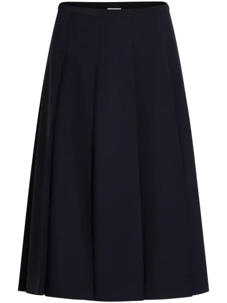 Plisirana plisirana suknja Patou iznad koljena keper plava