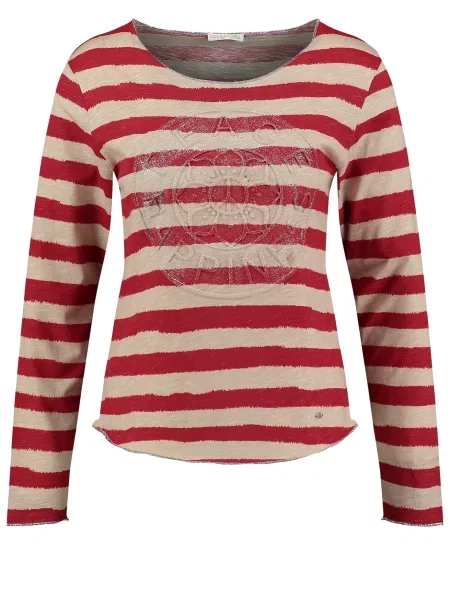 Key Largo Tričko Happiness / červená béžová