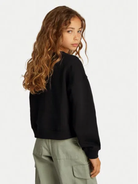 Calvin Klein Jeans Mikina Glitter Monologo D Černá Boxy Fit bílá