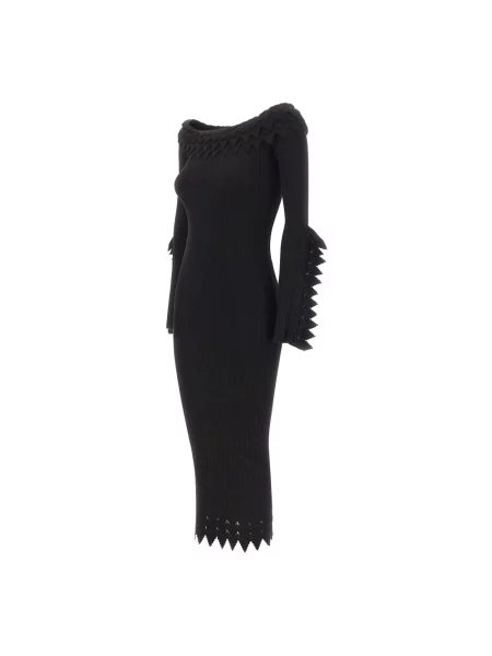 Sukienka Blumarine z odkrytymi ramionami czarna
