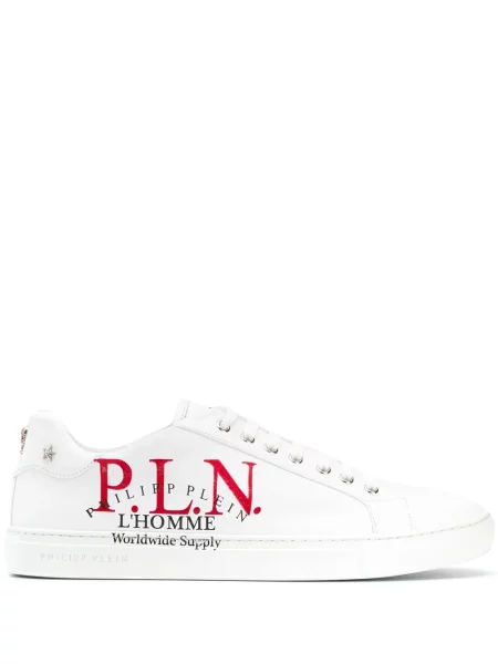 Sneakerși Philipp Plein cu imagine alb