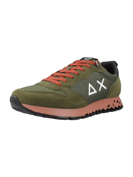 Pantofi Sun68 cu model piele de șarpe verde