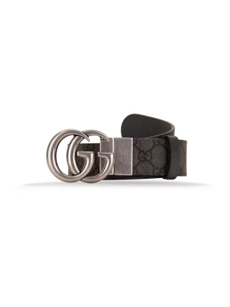 Pasek Gucci skórzany szary