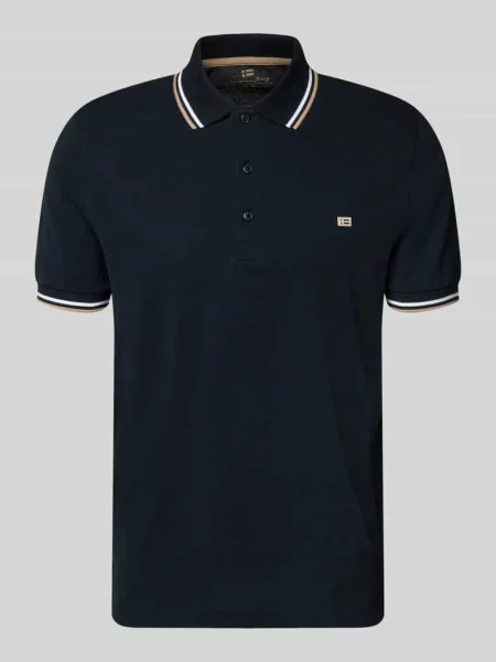 Koszulka polo w kroju regular fit z kontrastowymi paskami Christian Berg Men