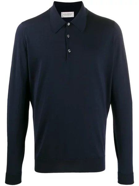 Polo John Smedley tricotate albastru