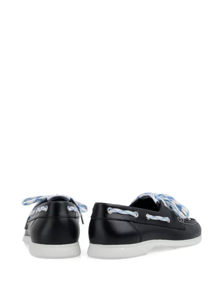 Loafersy Marccain sznurowane koronkowe niebieskie