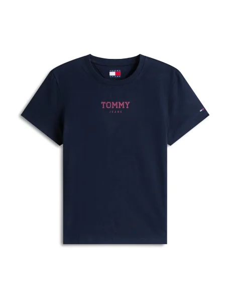 Tommy Jeans Tricou ESSENTIAL bleumarin / intens roșu