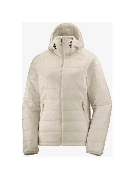 Kurtka z kapturem Salomon Outline HD Insulated biało-kremowa XS biała