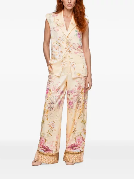 Pantaloni Camilla cu model floral cu imagine
