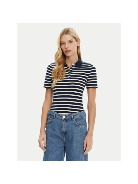 Tommy Hilfiger Pólóing Slim Fit sötétkék