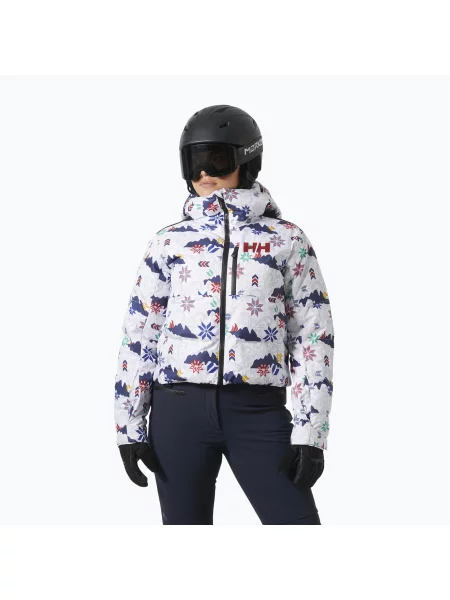 Geacă de schi pentru femei Helly Hansen Kvitfjell Race Short Puffy white crescendo alb