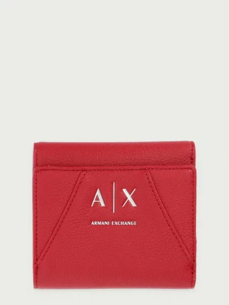 Armani Exchange portofel pentru femei cu imitație de piele roșu