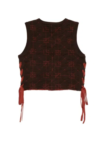 Vestă Yanyan Knits maro