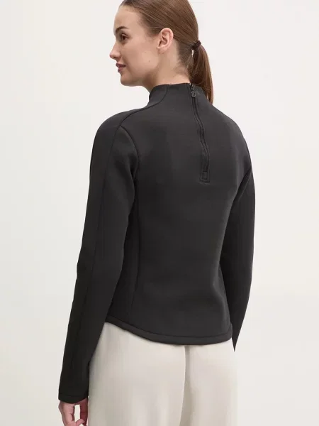 Mikina adidas Originals INTERLOCK LS hladká černá