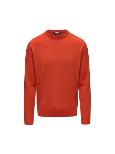 Sweter K-way wełniany pomarańczowy