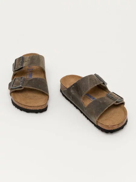 Pantofi Birkenstock din piele kaki