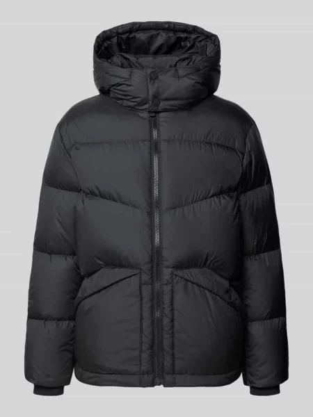 Kurtka puchowa o kroju regular fit z kołnierzem z kapturem Marc O'polo Denim czarna