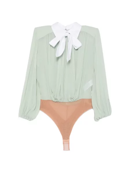 Bluză Elisabetta Franchi cu funde verde