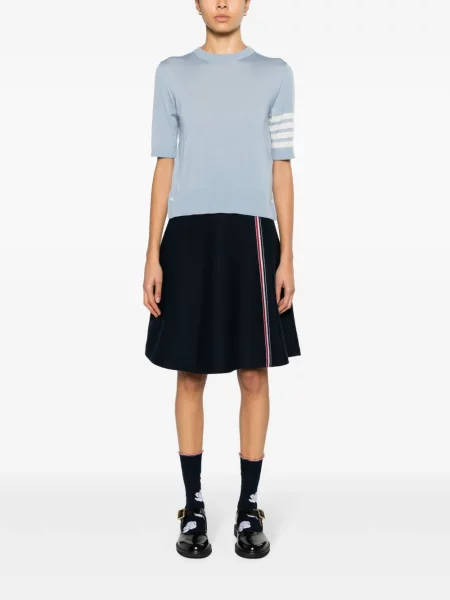Megztas palaidinė be rankovių Thom Browne mėlyna