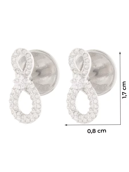 Swarovski Cercei / transparent argintiu