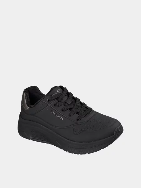 Кожаные повседневные кроссовки Skechers черные