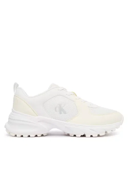 Calvin Klein Sneakersy Hike Runner Lace Up Su Mesh Wmn biały