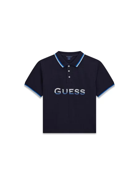 Guess Поло Relaxed Fit cиній