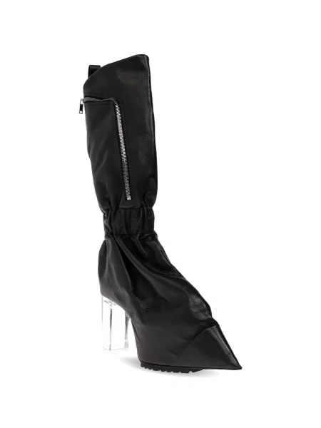 Botine Rick Owens din piele negru