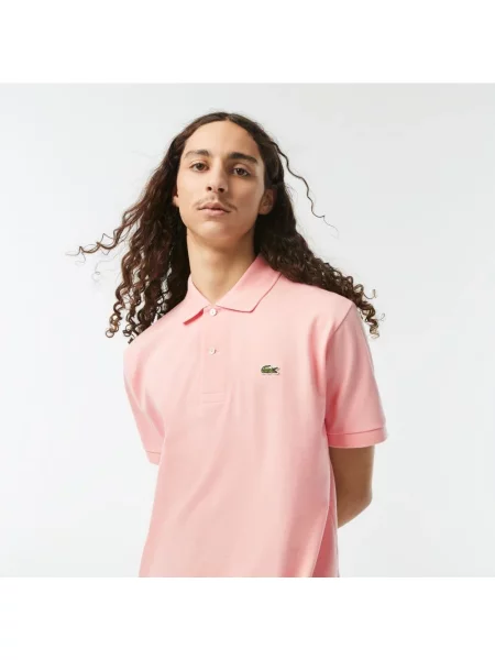 Koszulka polo Lacoste różowa