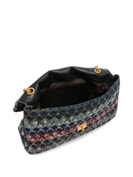 Geantă Missoni din dantelă albastru