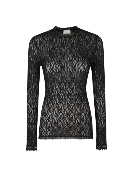 Długi top Isabel Marant z długim rękawem czarny