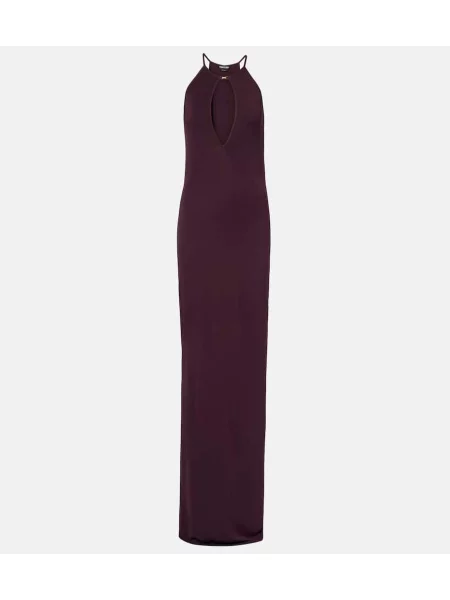 Rochie Tom Ford din jerseu cu gât halter violet