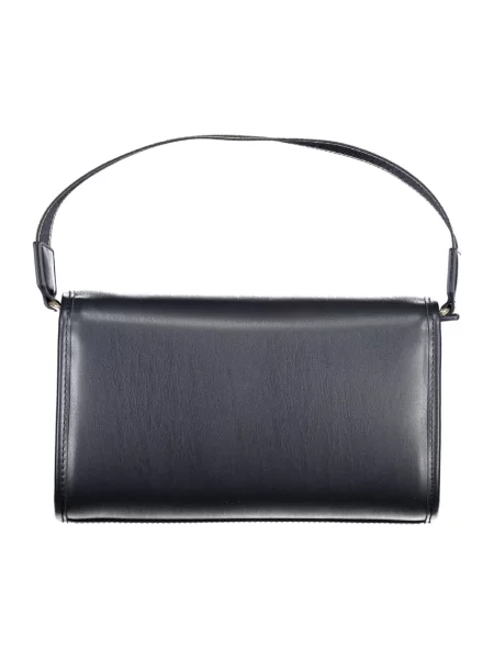 Lniana torebka Tommy Hilfiger czarna