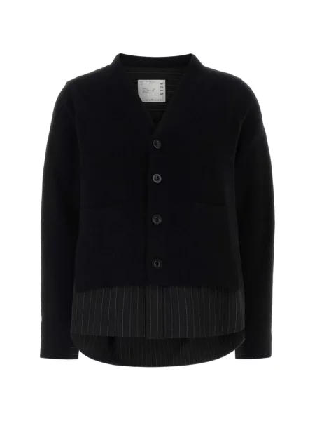 Cardigan Sacai de lână negru