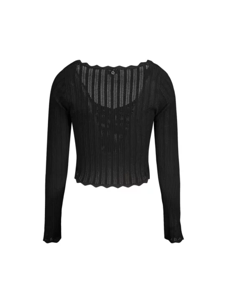 Jeansy Guess z dekoltem w serek czarne