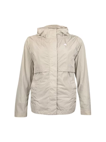Satynowa kurtka K-way beżowa