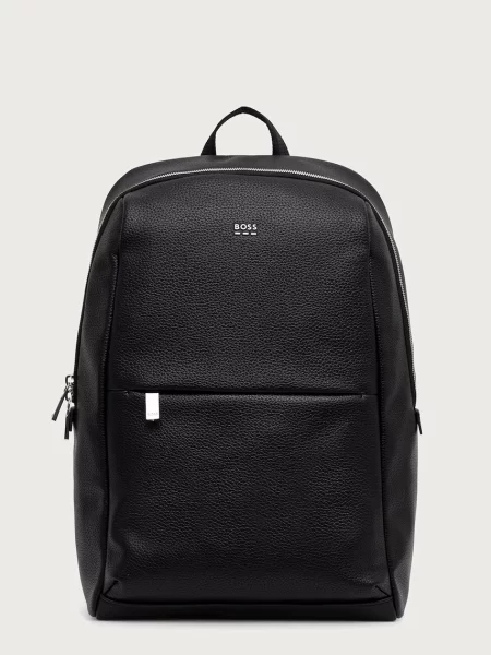 BOSS rucsac pentru bărbați cu imitație de piele Ray EVO_Backpack negru