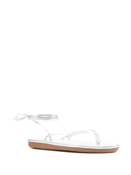 Sandale Ancient Greek Sandals din piele argintiu
